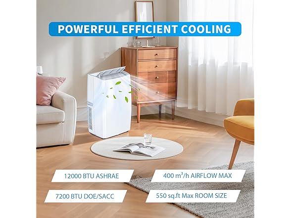 GarveeLife 12,000 BTU Portable Air Conditioner WH