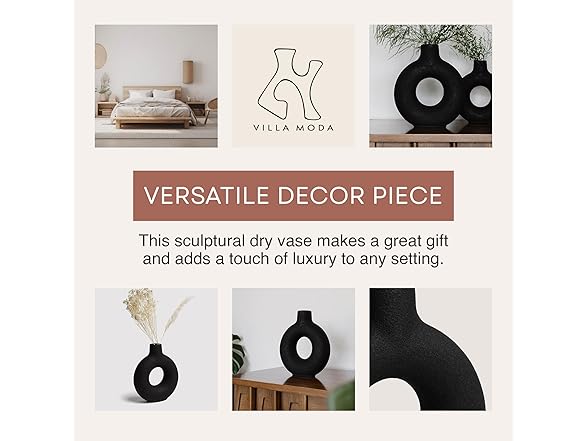 Villa Moda Oona Decorative Modern Ring Vase