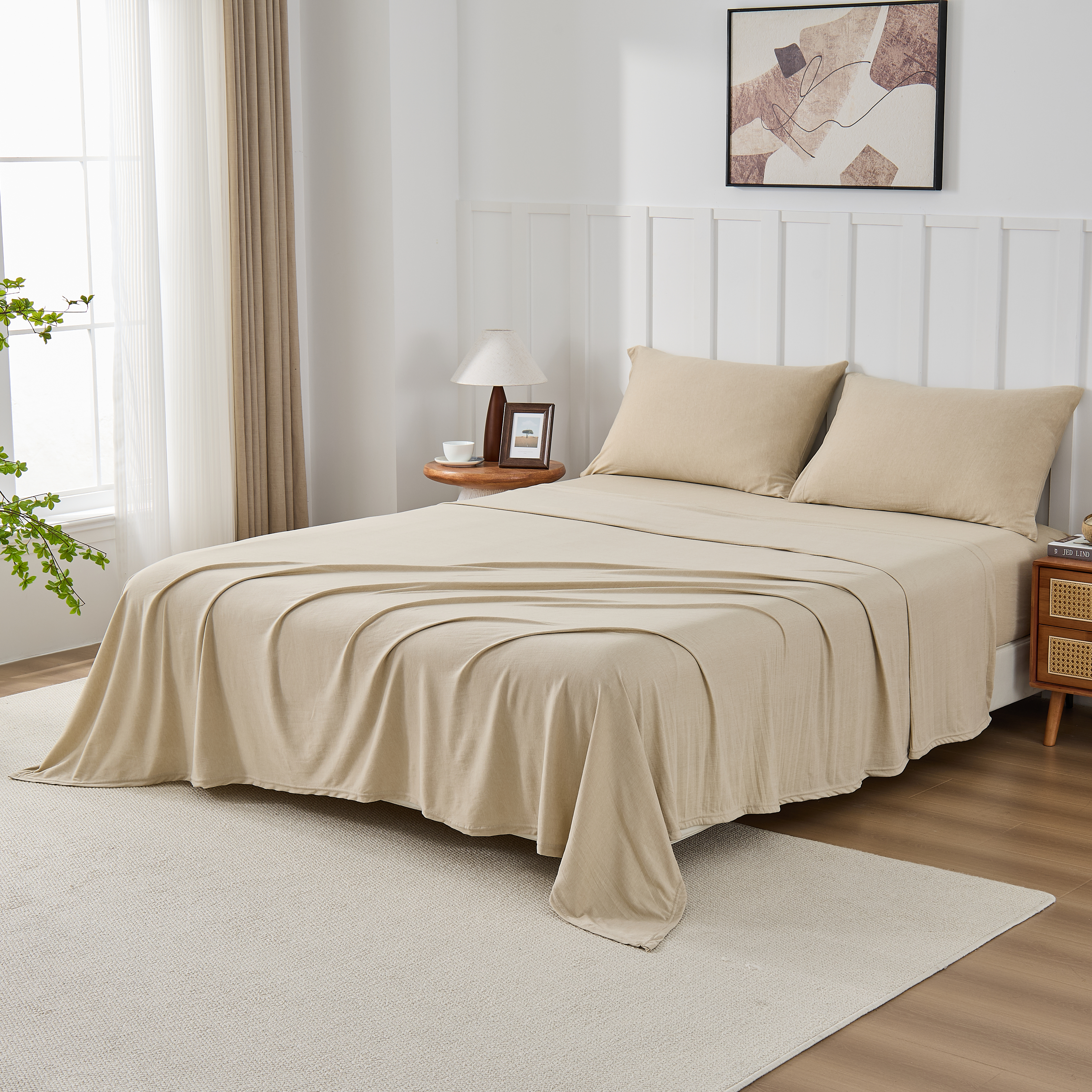 Kathy Ireland Jersey Knit Cotton Sheet Set - Gallery 31