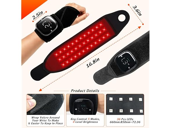 CYLBUNE Red Light Therapy for Wrist