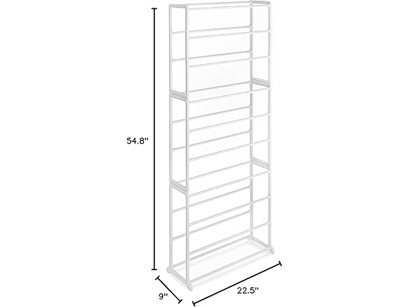 Whitmor 10 Tier Shoe Tower - 30 Pair White