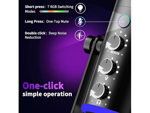 PUPGSIS Gaming Mic RGB Noise Cancel