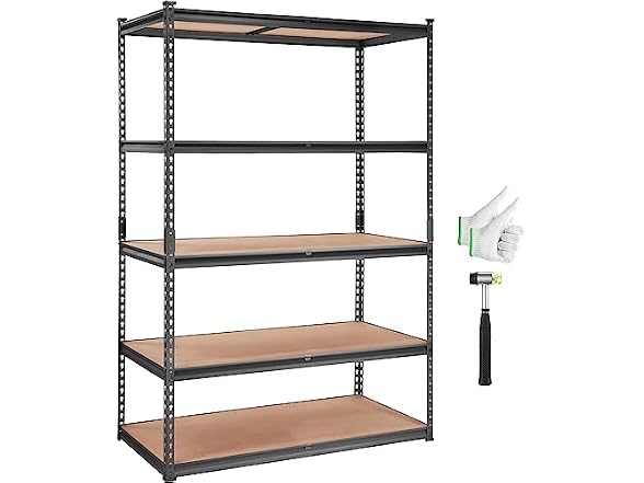 Storage Shelving Unit, 5-Tier Adjustable 48