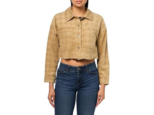 Forever 21 (M) Checkered Trucker Pine Bark Jacket