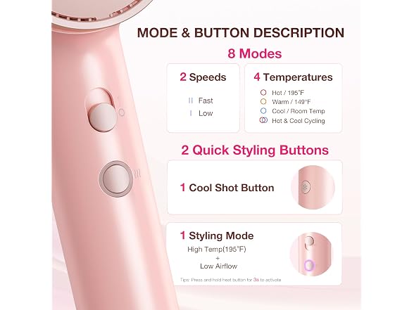 Hair Dryer, 110,000 RPM High-Speed