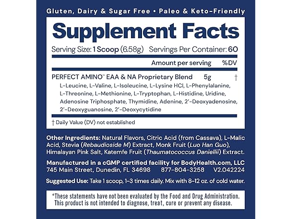 BodyHealth BodyHealth PerfectAmino Powder - BCAA an