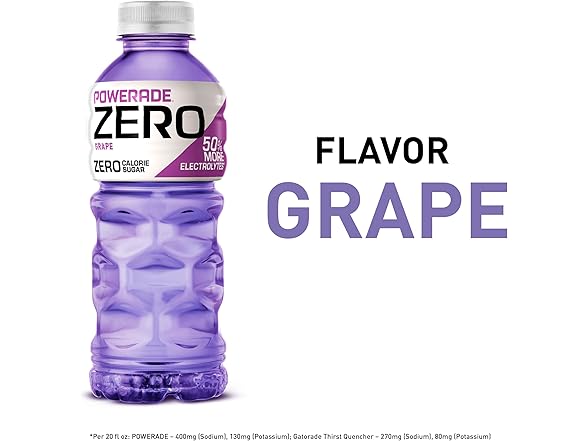 8PK POWERADE Electrolyte Enhanced Zero Sugar Grape