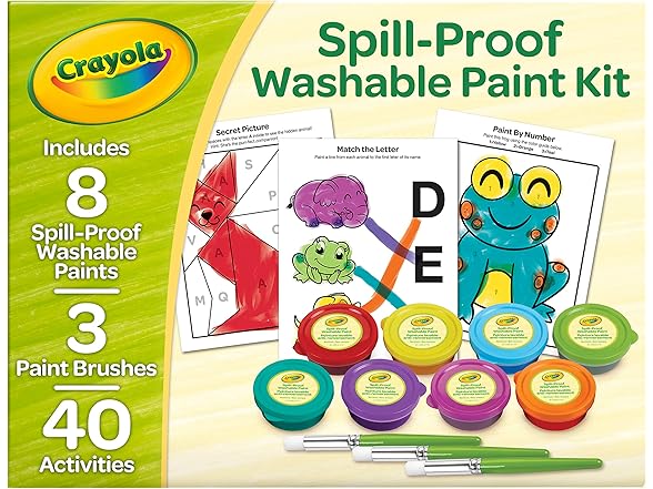 Crayola Spill Proof Paint Set (8ct)