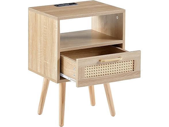 LKJYBG 15.75" Rattan Night Stand