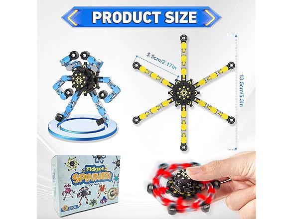 YIZER W0879 9pc Fidget Spinner