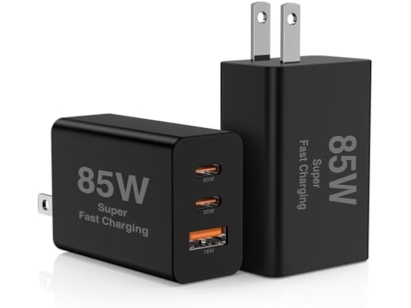 Hzevn 2Pack 85W USB C Wall Charger Block, 3-Port U