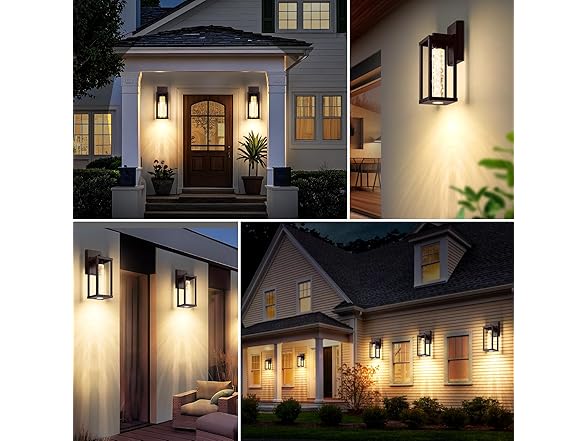 Brightever B0DP4C15BJ Outdoor Wall Light Brown 2-Pack