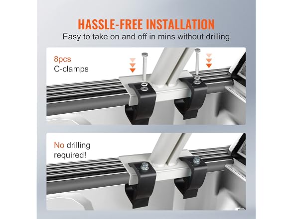 Truck Rack, 800 lbs Capacity, 71"x32" Aluminum