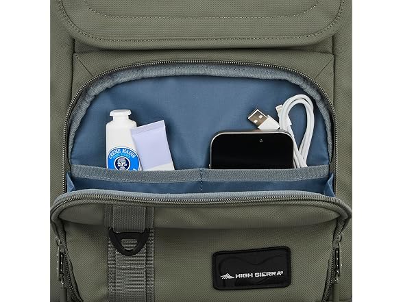 High Sierra Lineage Flap Backpack- Olive