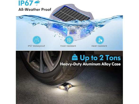 Bosceos Solar Driveway Lights 16-Pack