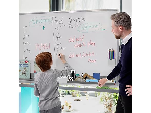 DTUQYX Magnetic Book Shelf for Whiteboard 2-Pack, Grey