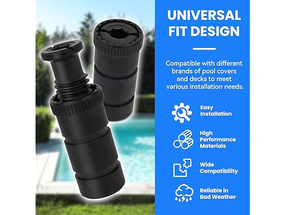 Pool Cover Anchors 12pk for Concrete