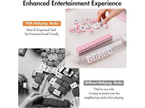 YOAEAILY Acrylic Mahjong Racks Pushers