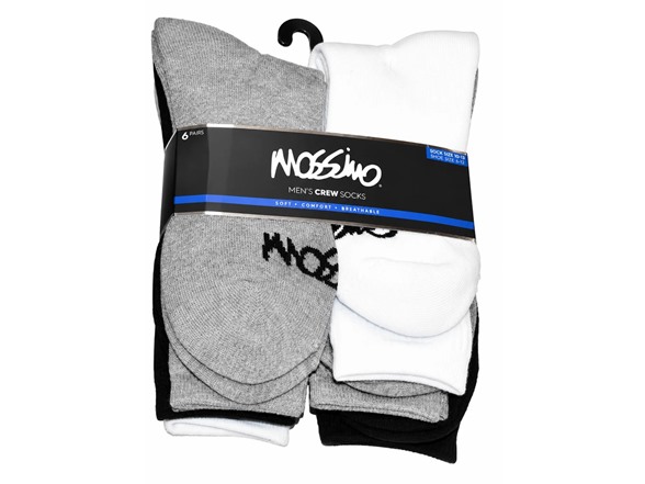 Mossimo Mens Crew Socks 6-Pair Pack