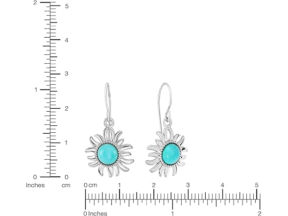 Amazon Essentials Turquoise Sunburst Earrings