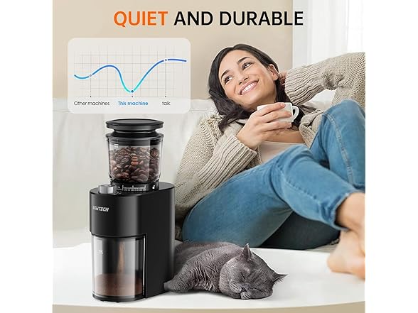 Anti-static Conical Burr Coffee Grinder