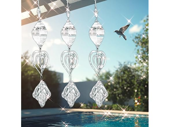 9pcs Metal Bird Scare Repellent Devices