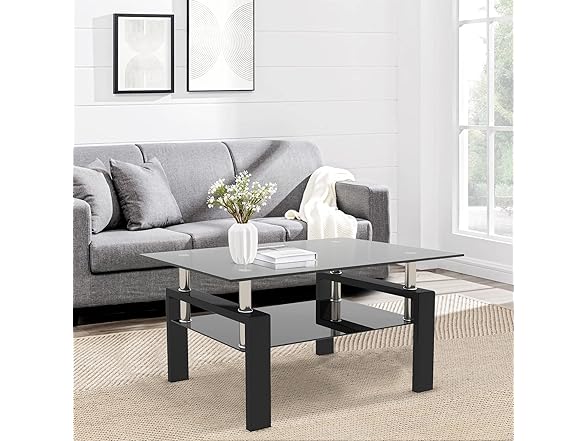 DKLGG Glass Coffee Table