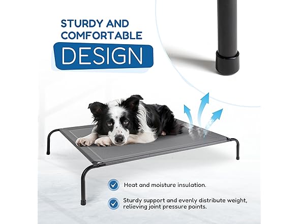 FluffyDream Cooling Elevated Dog Cot Bed