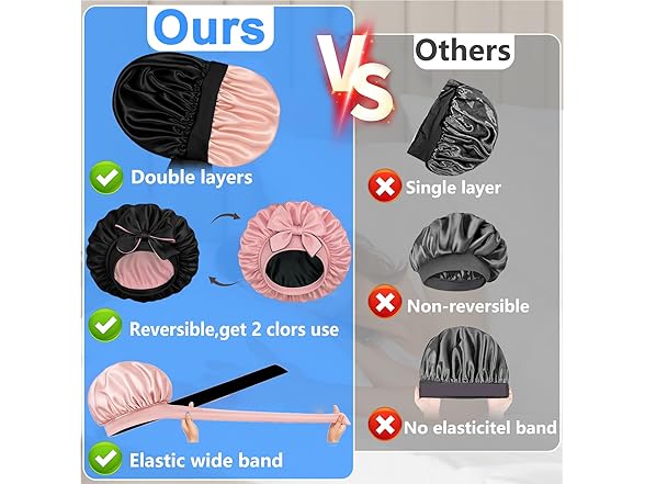 Atgdluk Atgdluk® Reversible Silk Bonnet for Slee