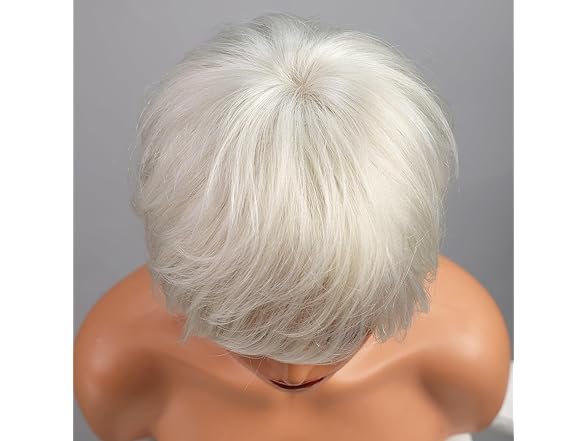 White Pixie Cut Wig for Women