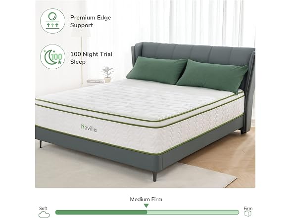 Novilla 10" Queen Hybrid Mattress