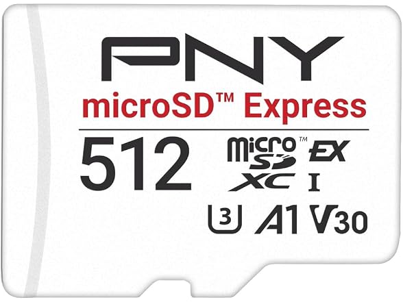 PNY 512GB microSD Express U3 V30 A1 Card