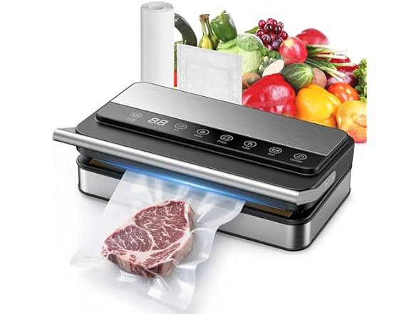 VUSIGN Vacuum Sealer Machine with Strong -85KPA Suction