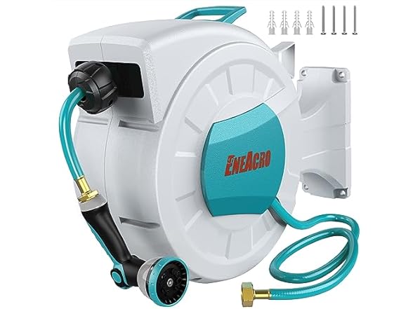 Retractable Garden Hose Reel 1/2"X100ft