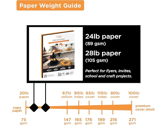 Crafted by PrintWorks Halloween Paper 8.5" x 11" - 100 Sheets