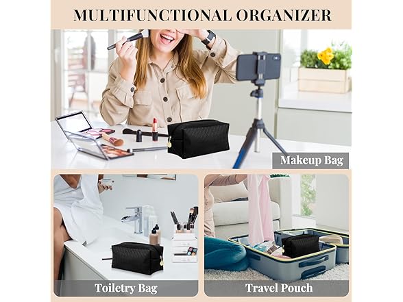 Mourumg Large Travel Makeup Bag for Women