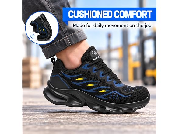 FLEXFORGE Mens Steel Toe Work Shoes