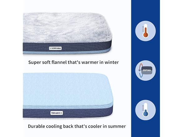 ERPIMA Dog Bed Mat Dog Crate Pad Mattress Reversible
