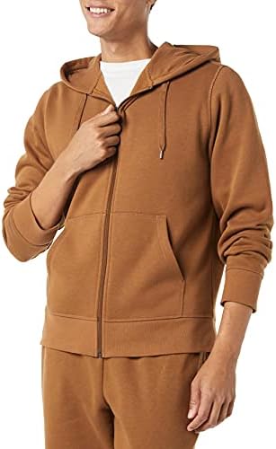 Amazon Essentials Men's Full-Zip Fleece Hoodie (Available in Big & Tall), Toffee Brown, XX-Large