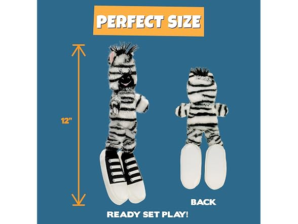 Pet Factory Squeaky Sneakers Bungee Tug Plush