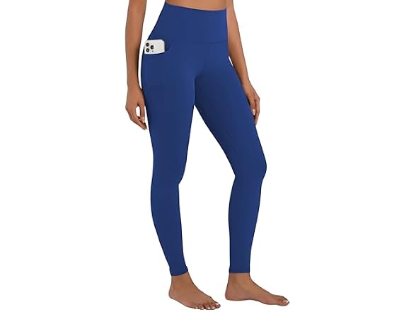 Sunzel Womens Leggings 28in L Blue W/Pockets