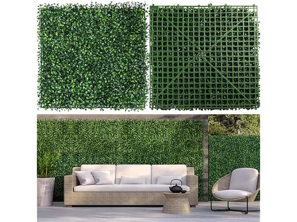 Moeput 12Pc 20 X 20 Artificial Boxwood Panels