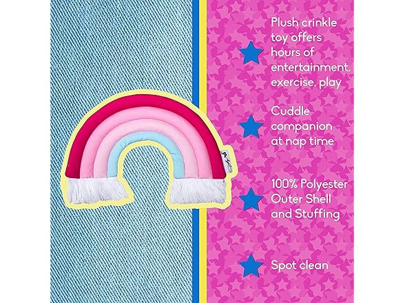 Doggy Parton Pink Rainbow Fringe Toy