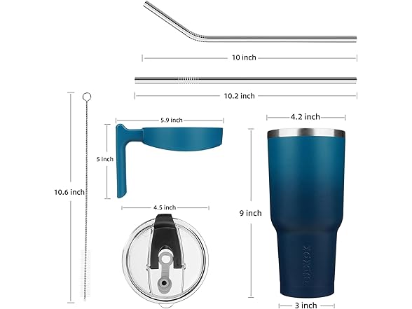 BJPKPK 40 oz Tumbler w/Handle, Indigo