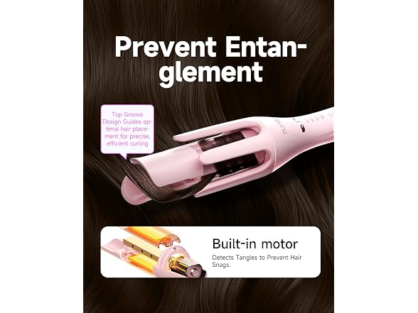 TSUYAGLA Pink 1"-1.25"-1.5" Barrels Automatic Curling Iron