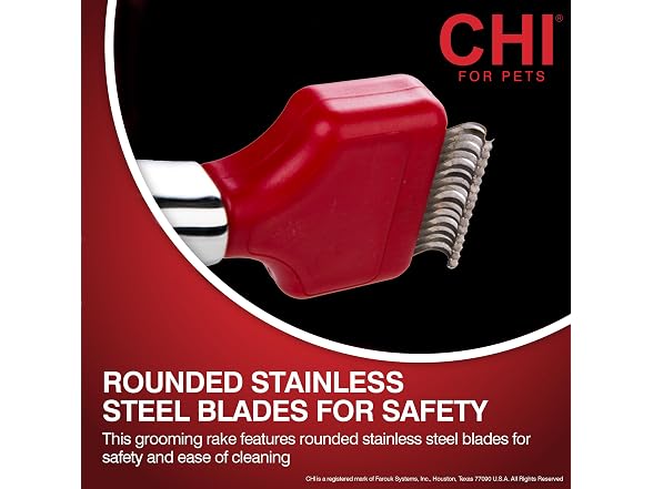 CHI for Dogs Dematting and Deshedding Rake