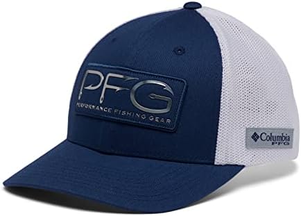 Columbia Unisex PFG Hooks Mesh Ball Cap-High Crown, Carbon/Silver, XX-Large