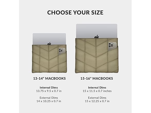 UZBL Puffy Laptop Sleeve 13-14 inch