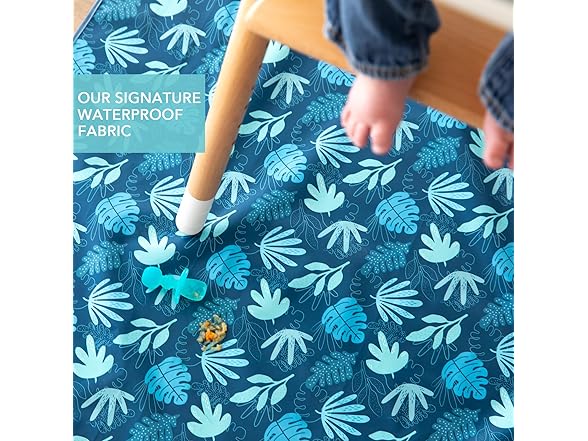 Bumkins Baby Splat Mat, Blue Tropic