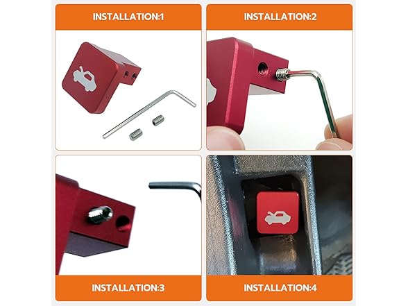 Hood Latch Release Cable Kit Red